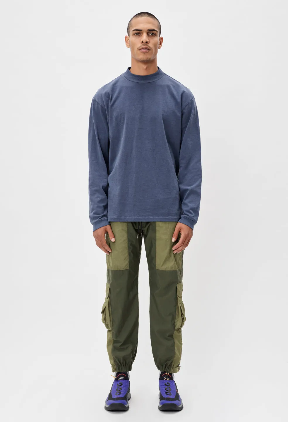 900 LS Mock Tee / Navy
