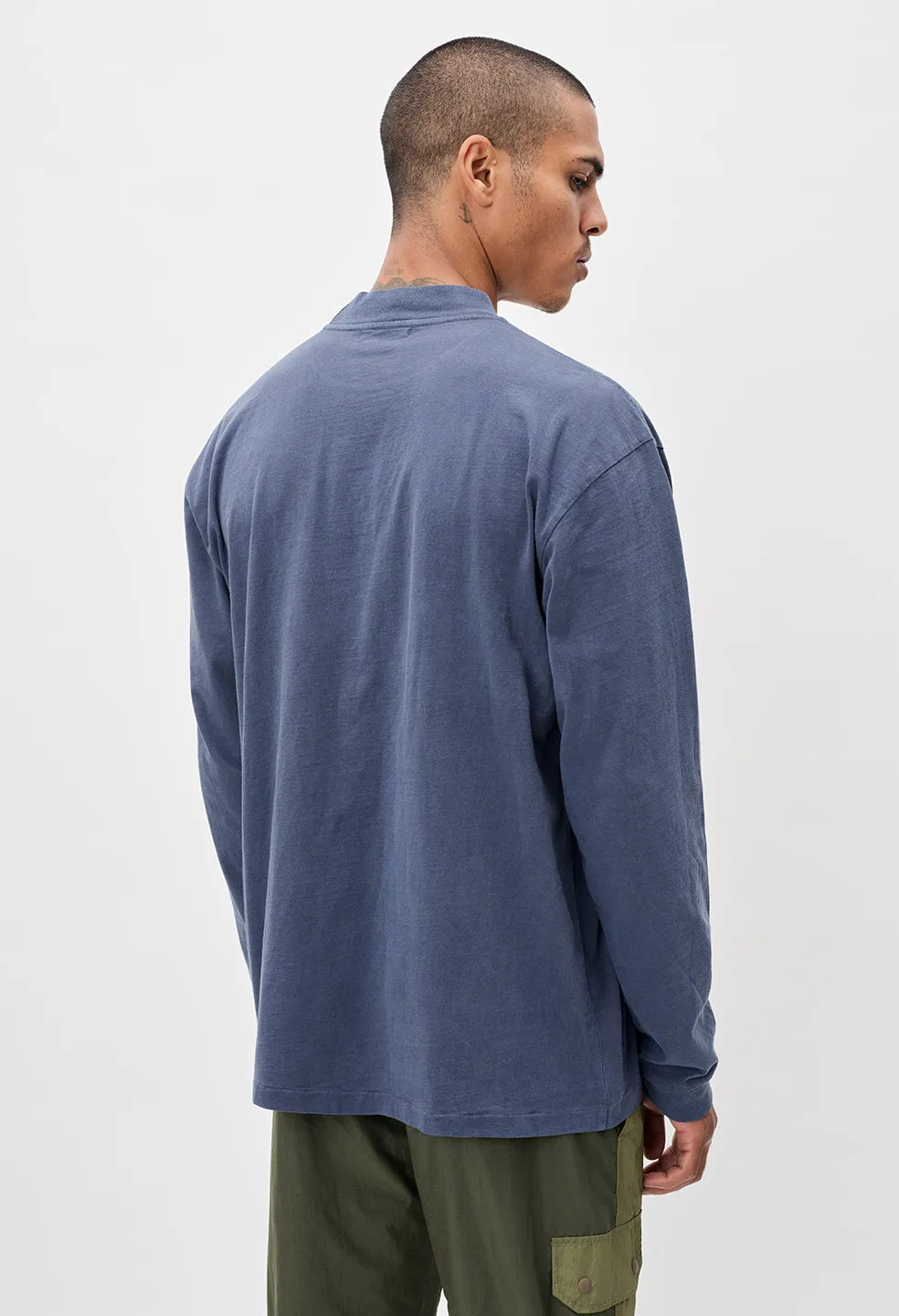 900 LS Mock Tee / Navy