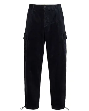 AKJAN CORD PLEAT CARGO PANTS - Sky Captain