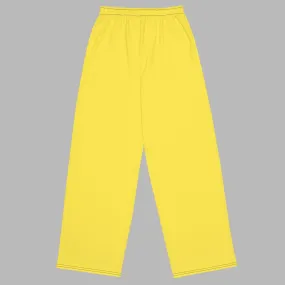 All-over print unisex wide-leg pants - Yellow