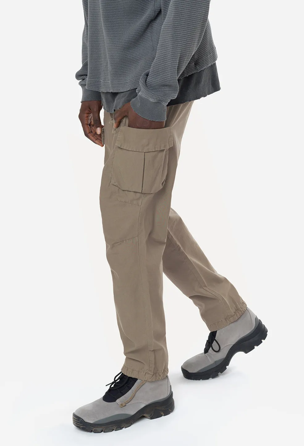 Back Sateen Cargo Pants / Dust