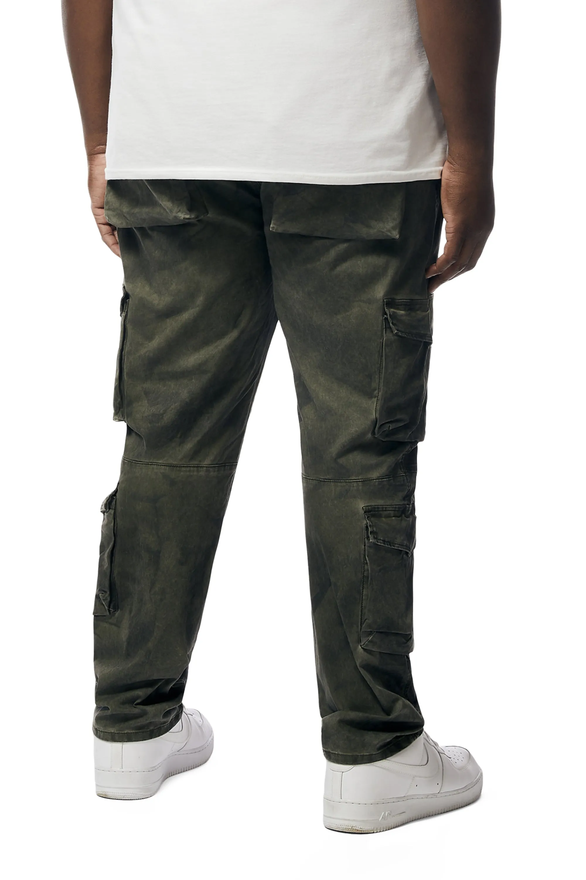 Big and Tall Multi Cargo Twill Pants - Prism Green