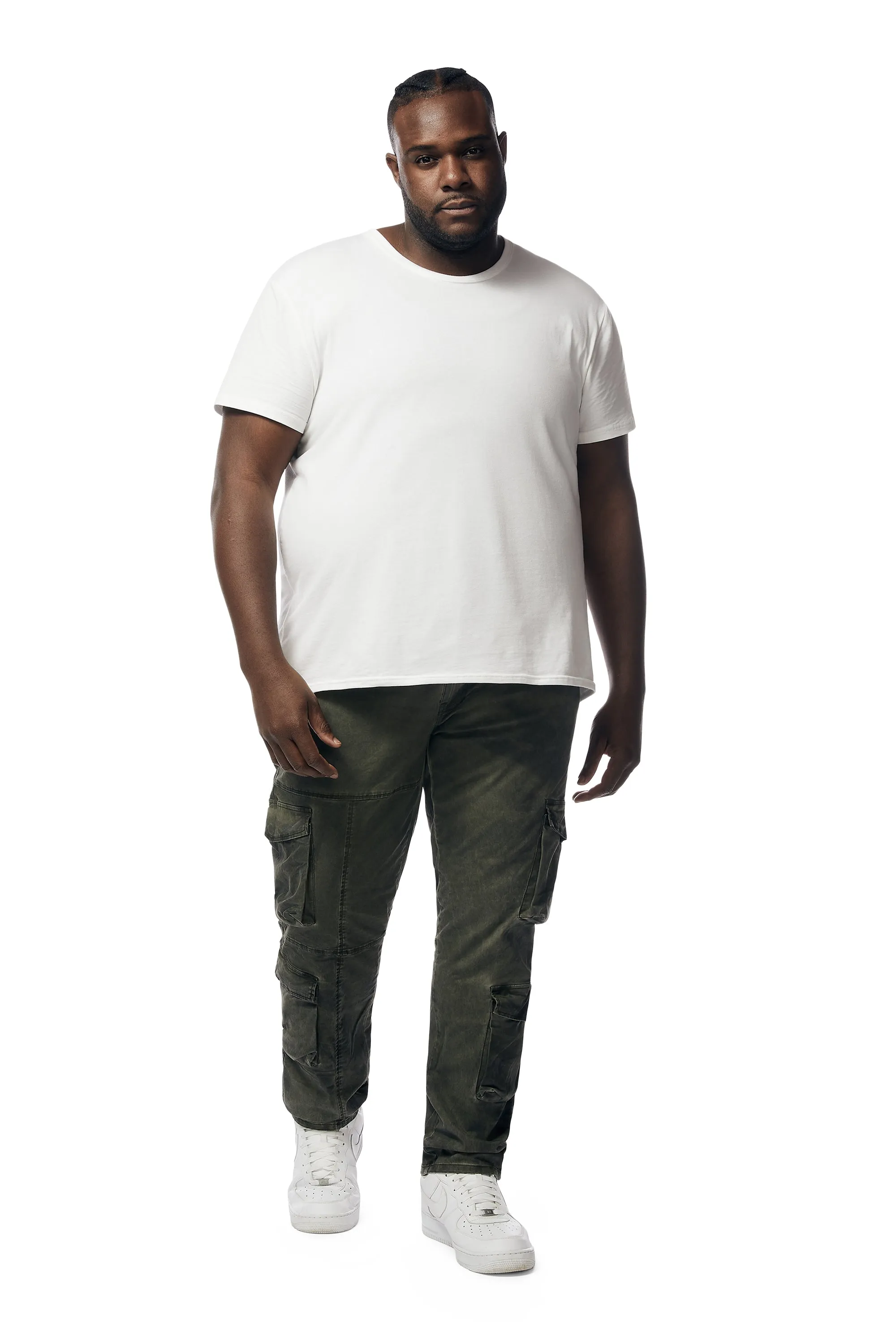 Big and Tall Multi Cargo Twill Pants - Prism Green