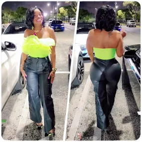 Black Fitted Cargo Pants