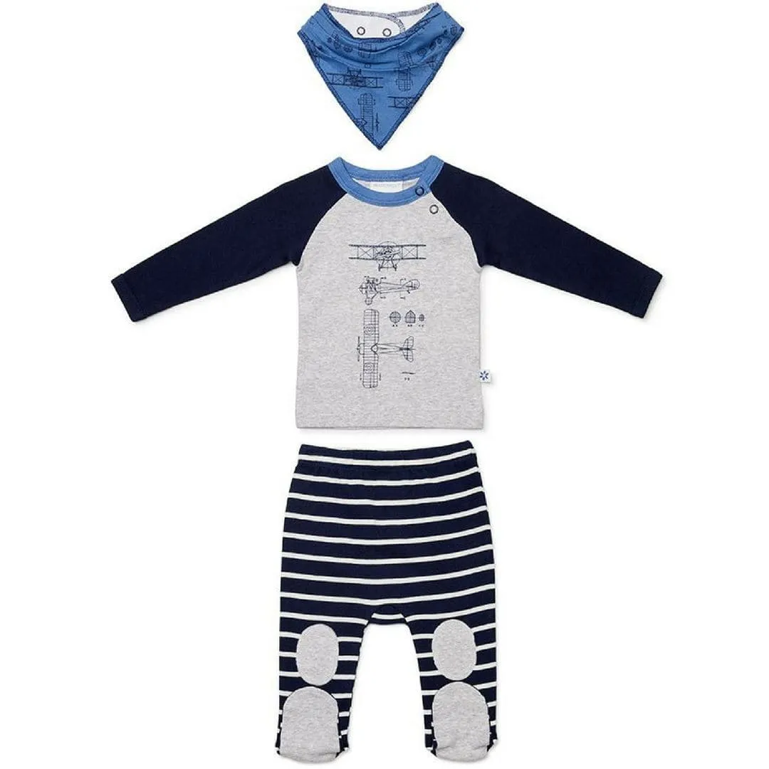 Blueprint Long Sleeve Top, Legging and Pants Set