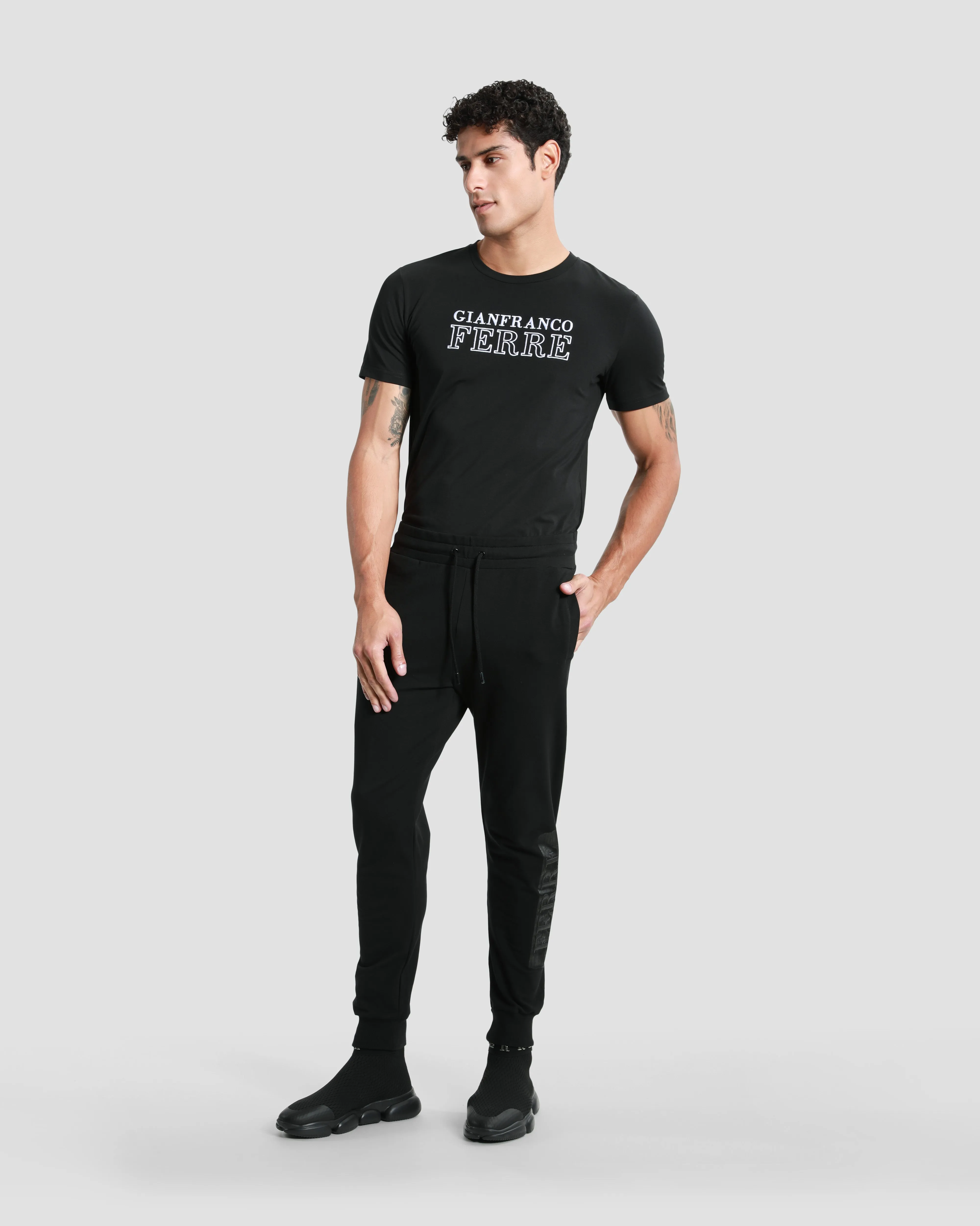 Brand Embossed Side Track Pants