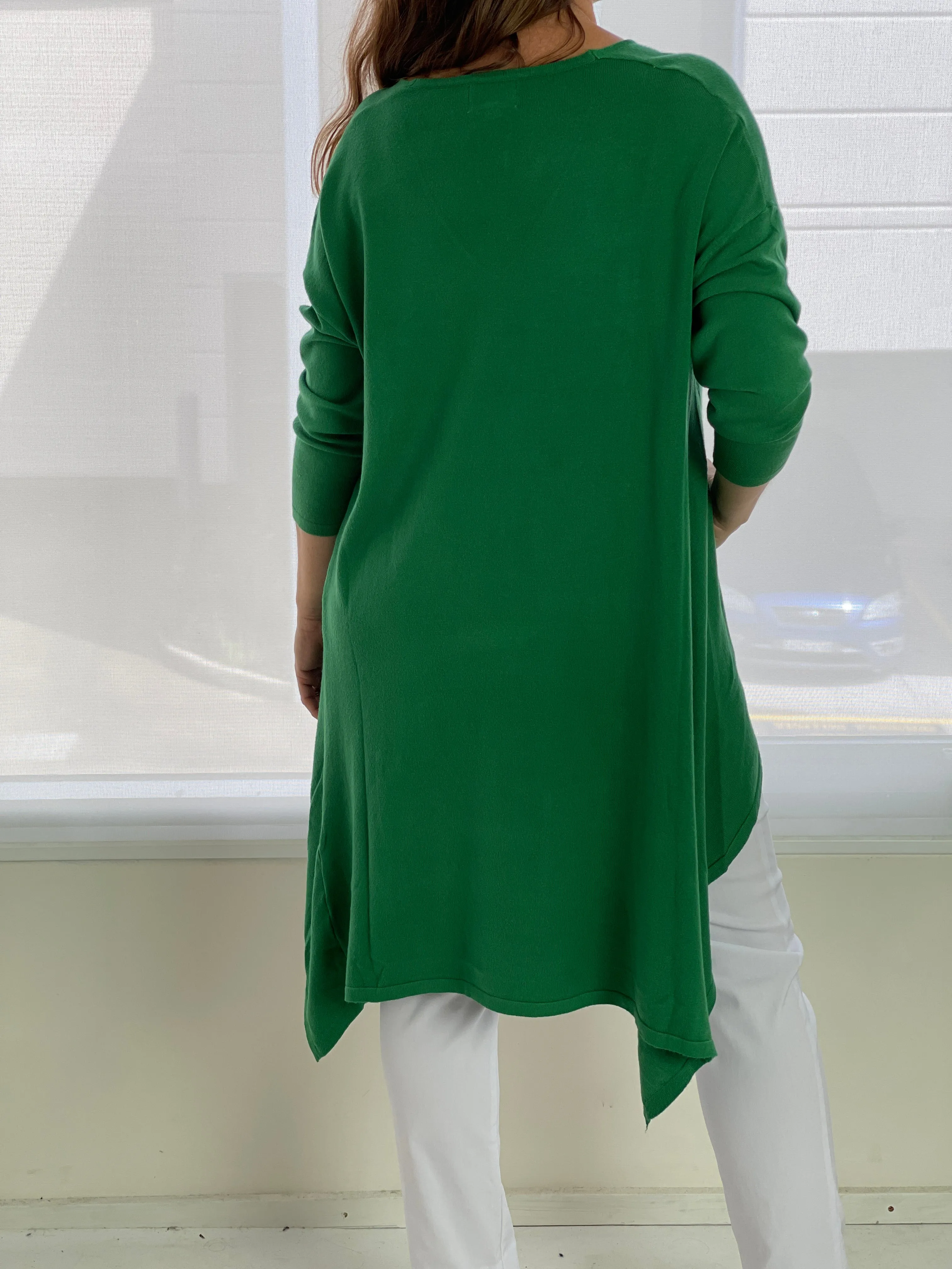 Bridget Emerald Wool Knit Tunic