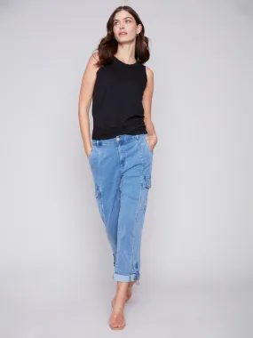 Charlie B Safari Cargo Canvas Pant