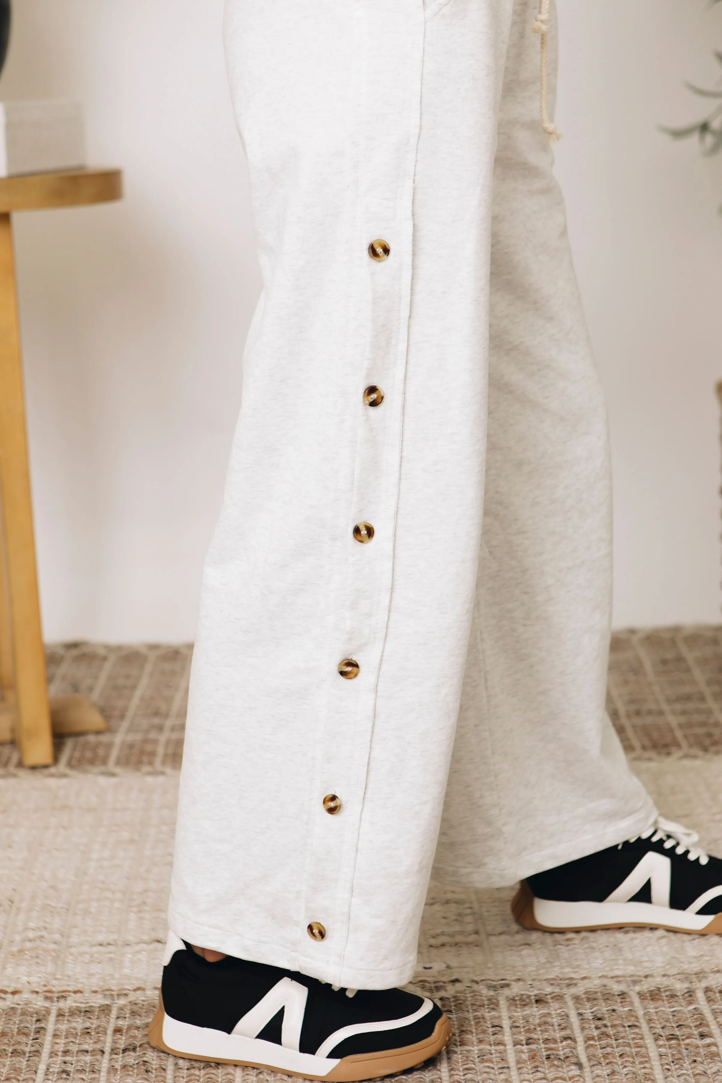 City Chic Wide Leg Pants with Side Buttons (Part Of Set S-L)