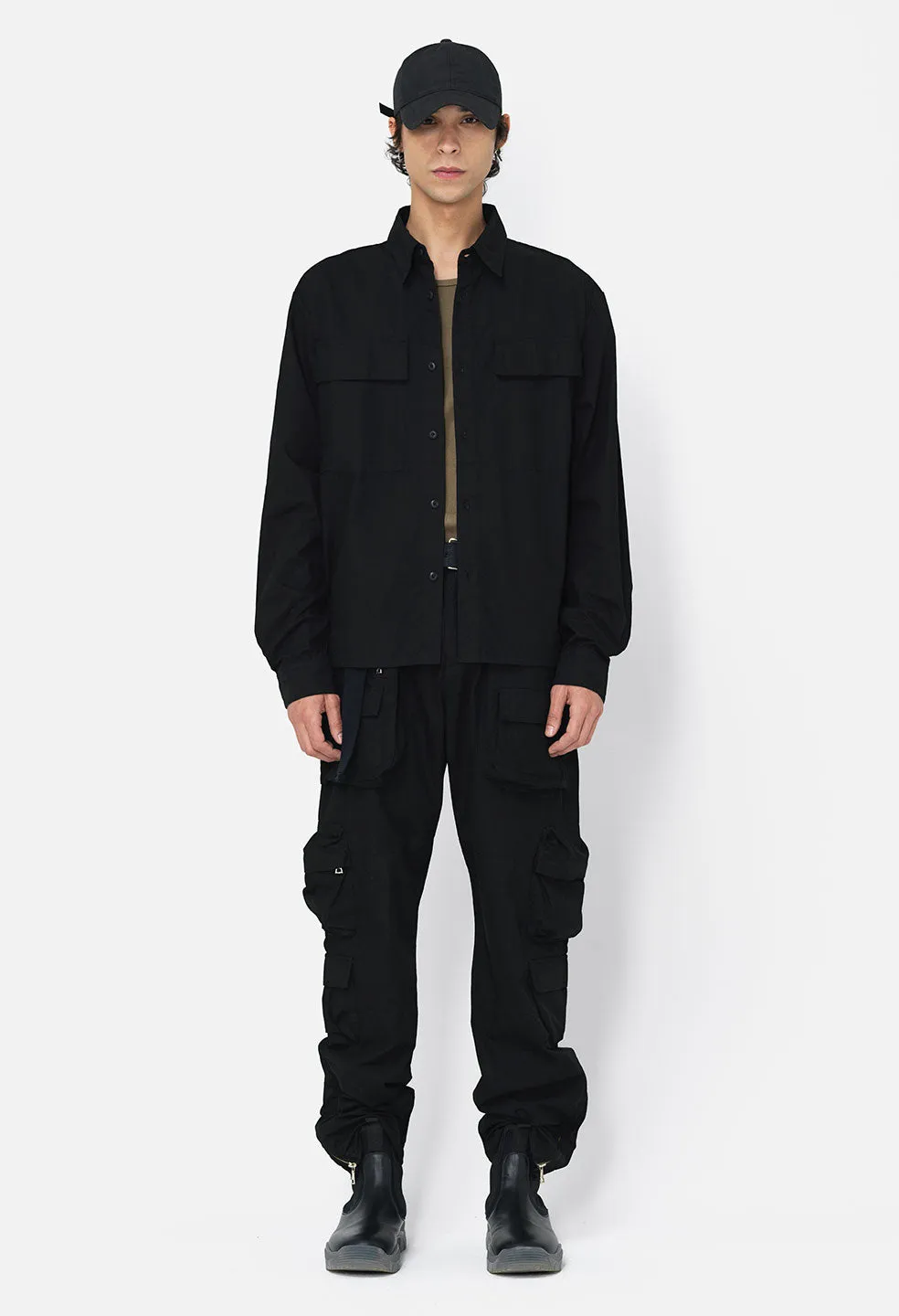 Cotton Himalayan Work Shirt / Black
