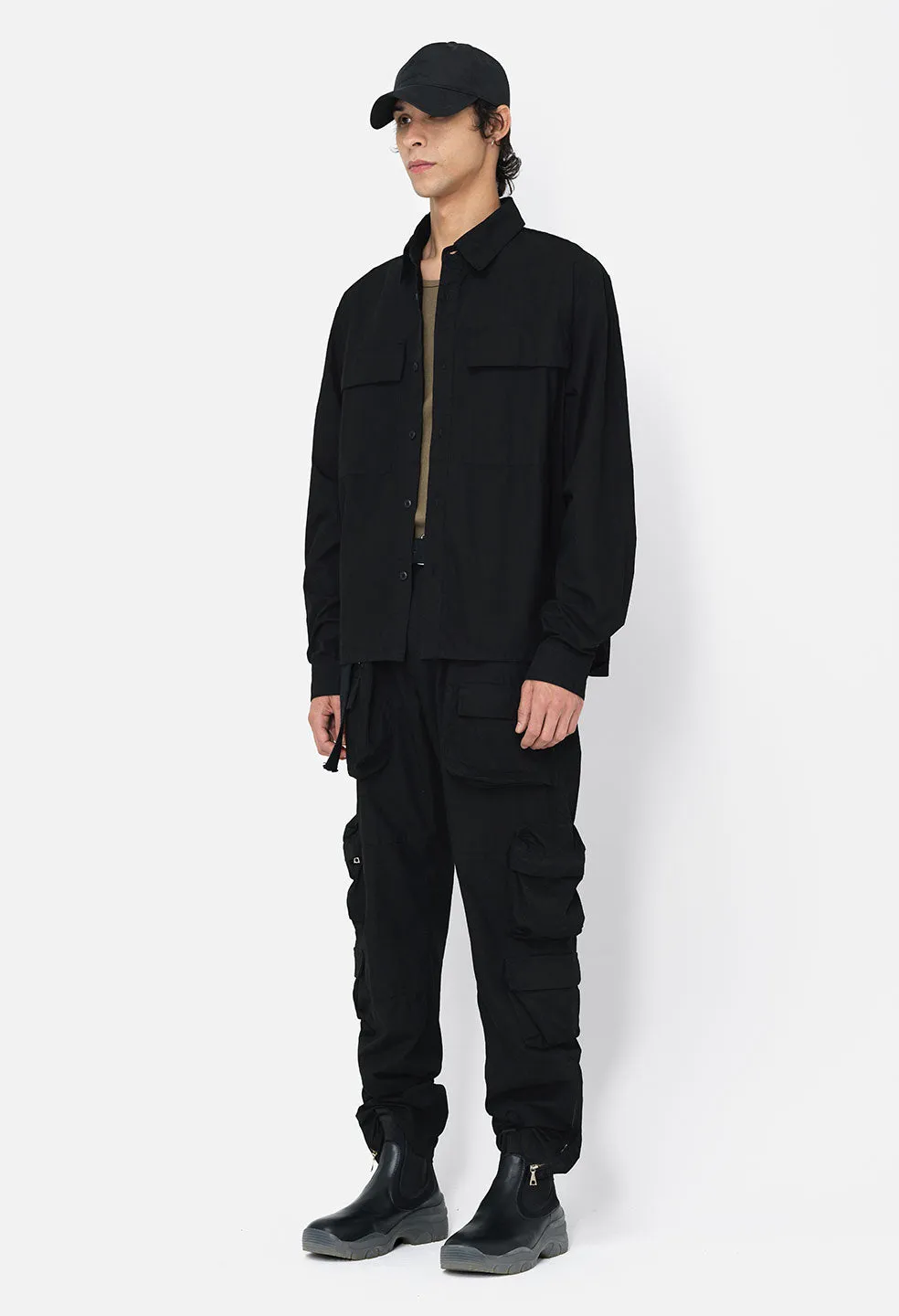 Cotton Himalayan Work Shirt / Black