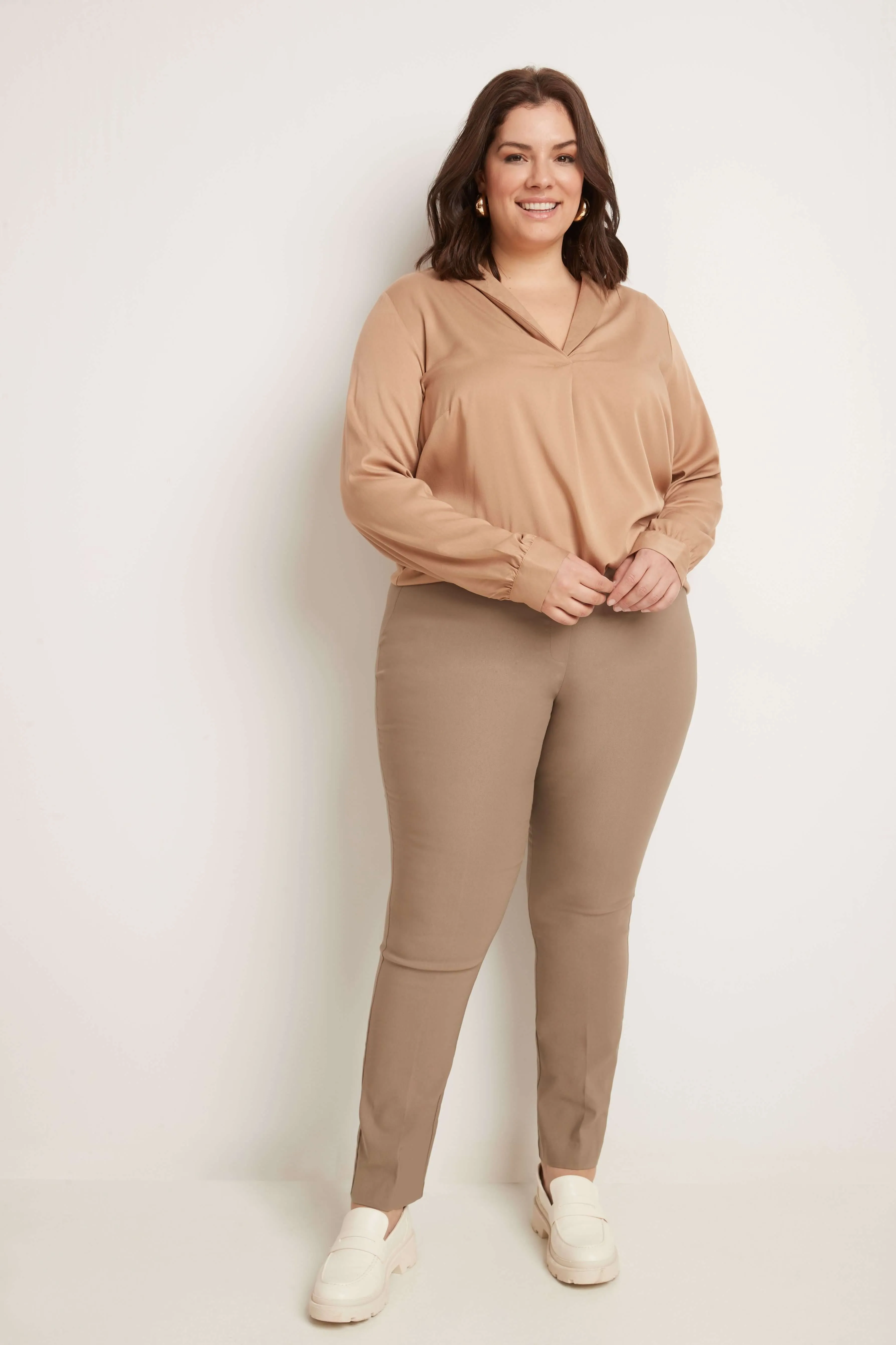 Curvy Tummy Control Straight Leg Pants