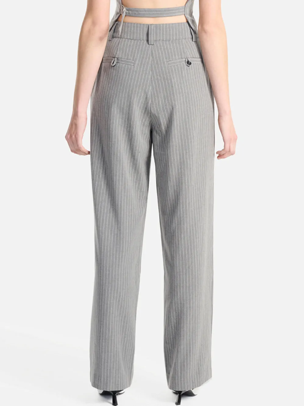 Womens Elegant High-Waisted Tailored Pants by Ena Pely