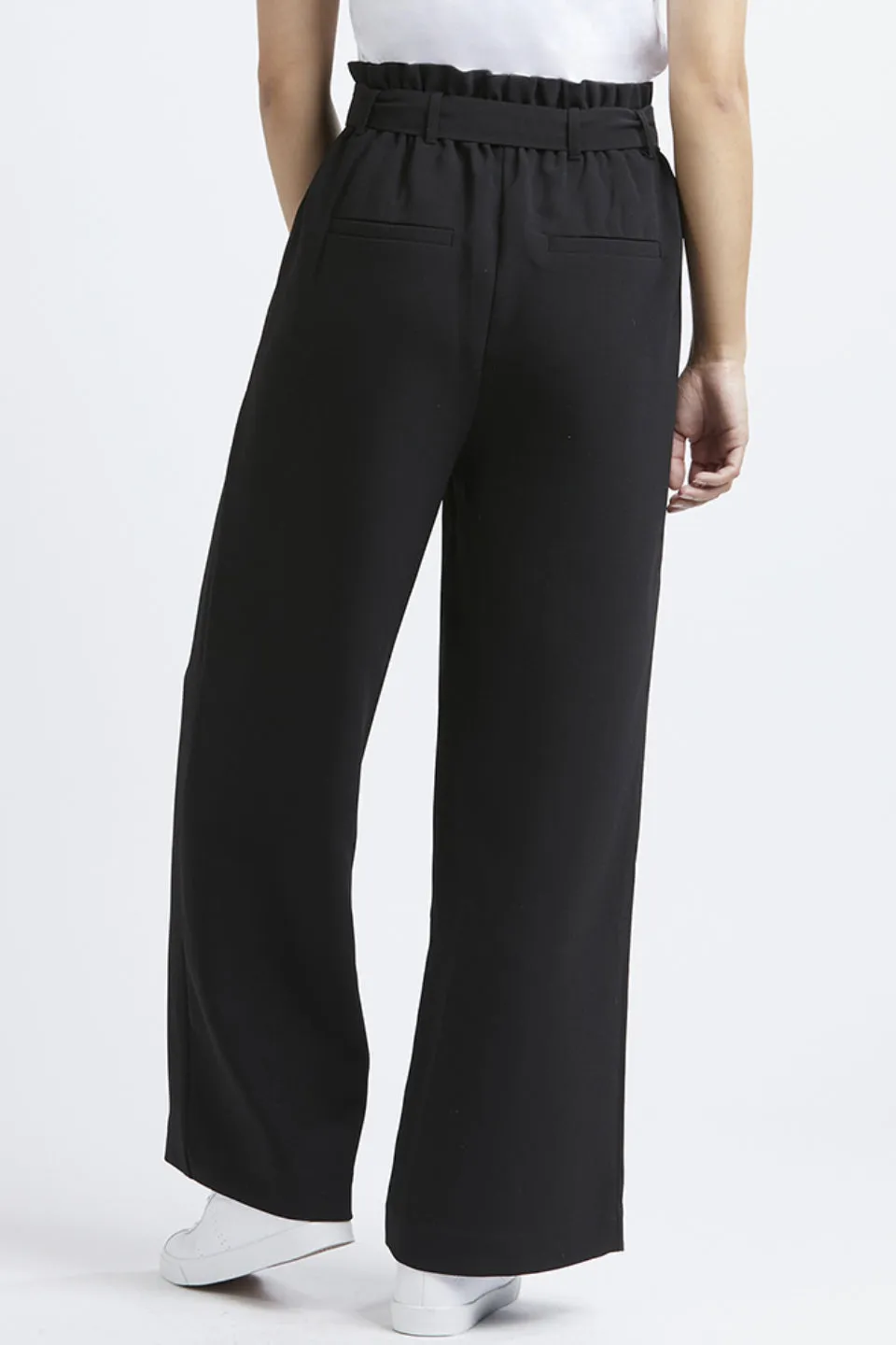 Forever In Love Black Crepe Wide Leg Pant