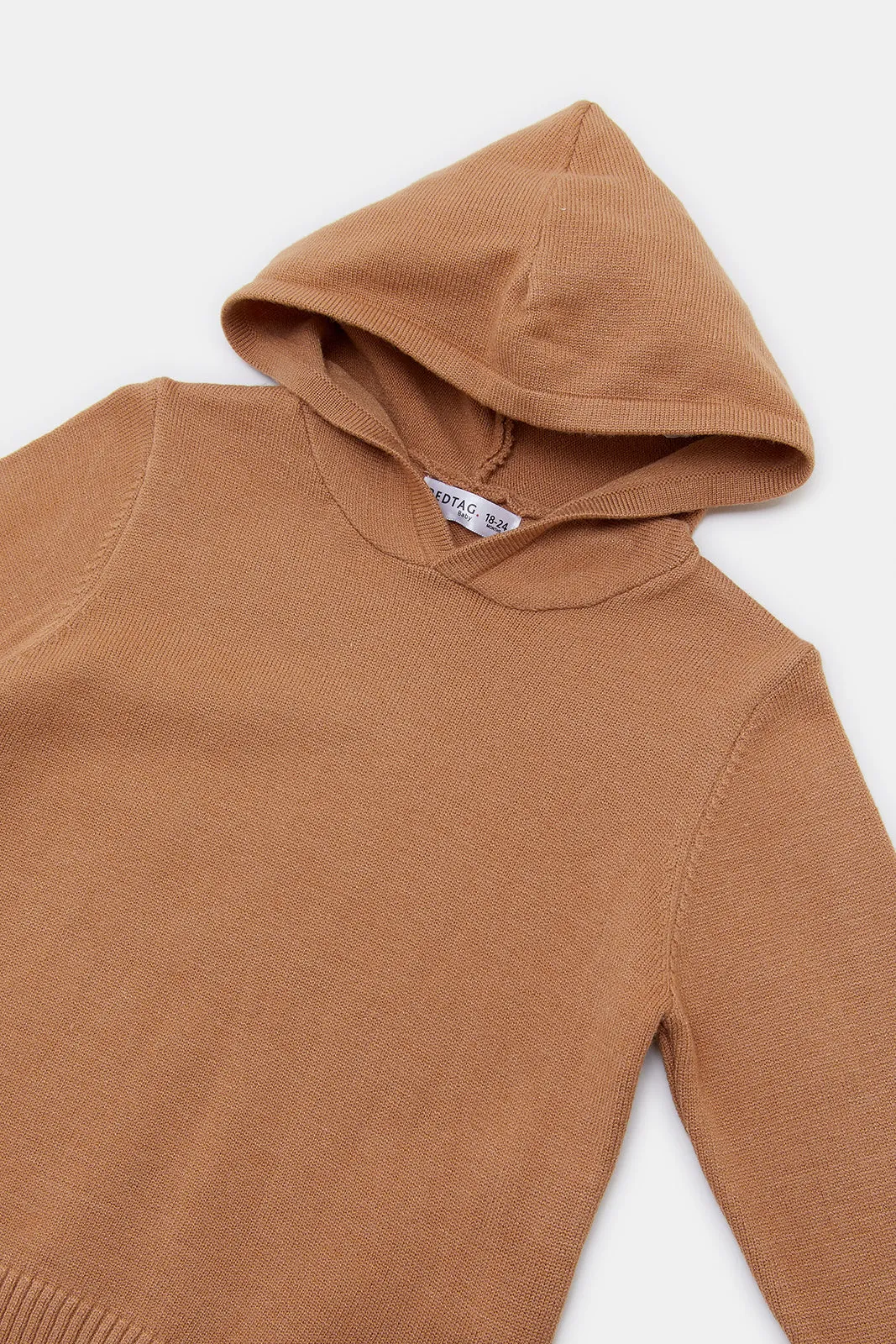 Infant Boys Brown Hooded Jogging Suit (2 Piece)