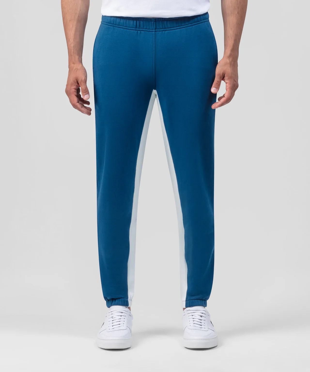 Jogging Trousers w. Side Lines: Blue Lake