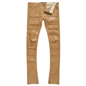 Jordan Craig Ross Mens Thriller Stacked Cargo Pants in Mocha - Model JRF1121
