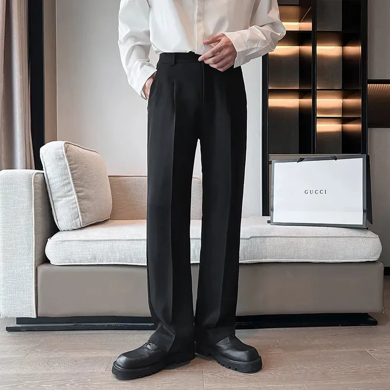 [Korean Style] 3 Colors Casual Pleated Straight Pants