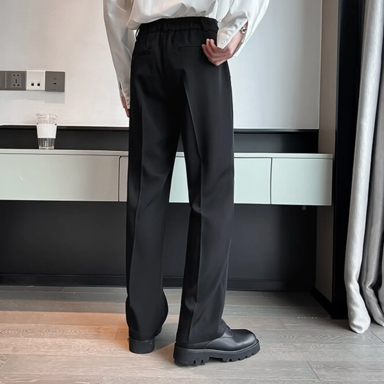 [Korean Style] 3 Colors Casual Pleated Straight Pants