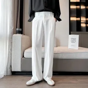 [Korean Style] 3 Colors Casual Pleated Straight Pants