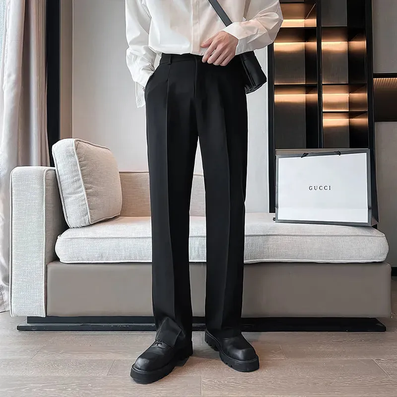 [Korean Style] 3 Colors Casual Pleated Straight Pants