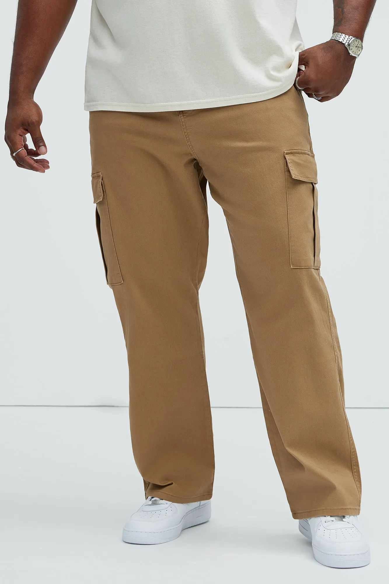 Kyle Straight Cargo Pants - Khaki