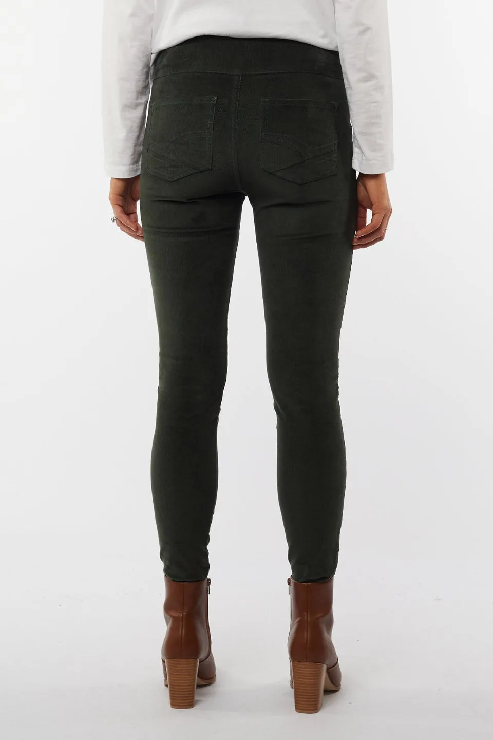 Leila Black Cord Skinny Pant