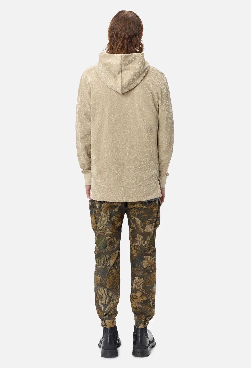 Loopwheel Nep Hooded Villain / Flax