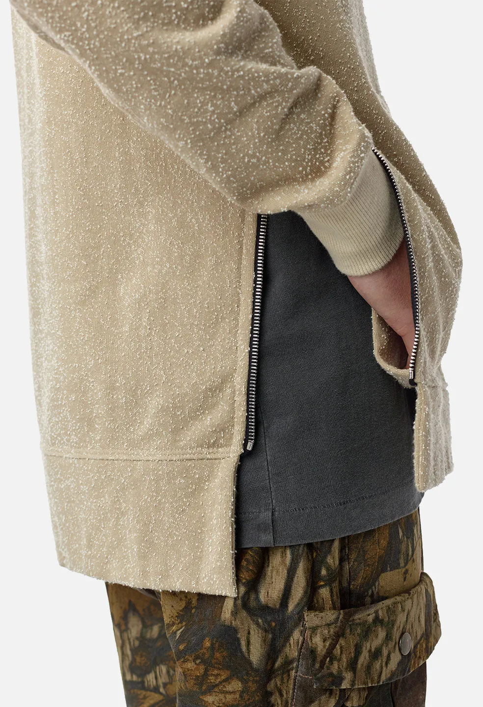 Loopwheel Nep Hooded Villain / Flax
