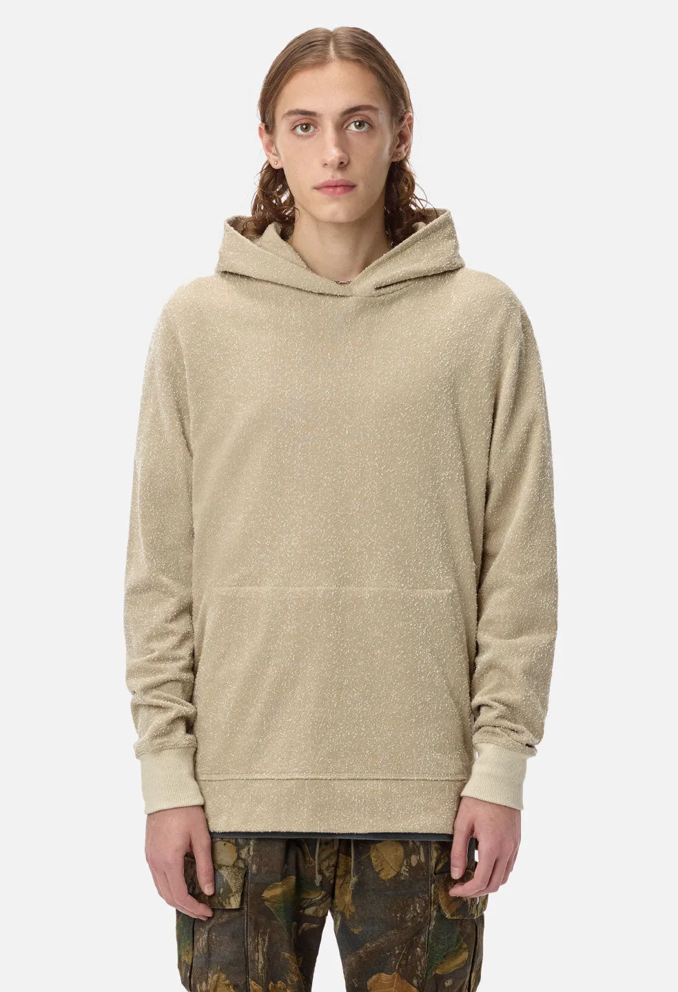 Loopwheel Nep Hooded Villain / Flax