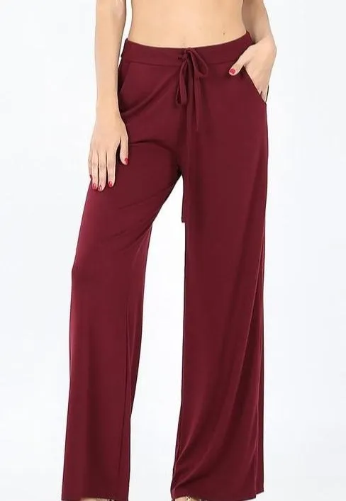 Lorena Lounge Pant -Burgundy