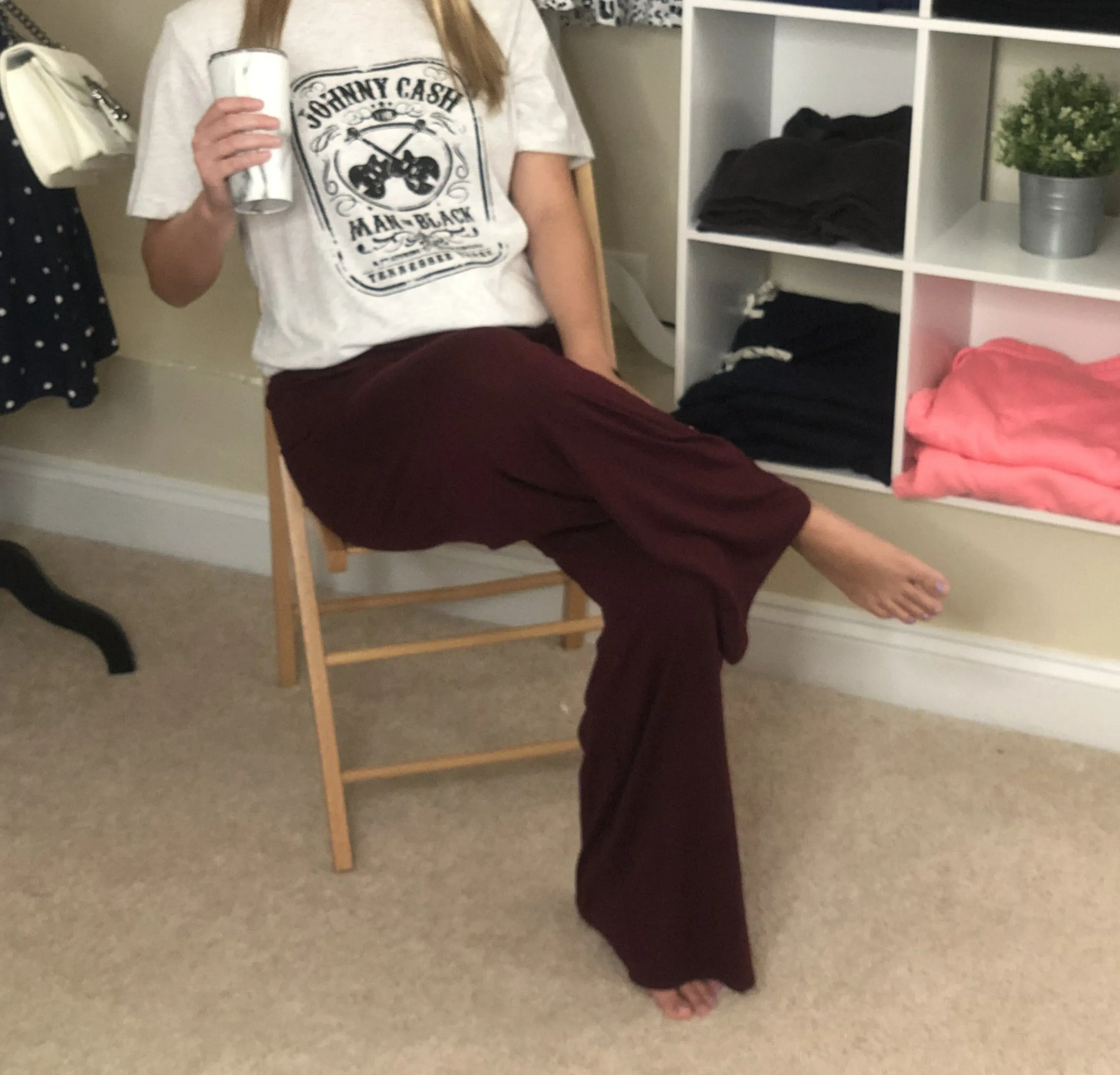 Lorena Lounge Pant -Burgundy