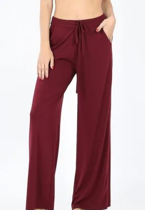 Lorena Lounge Pant -Burgundy