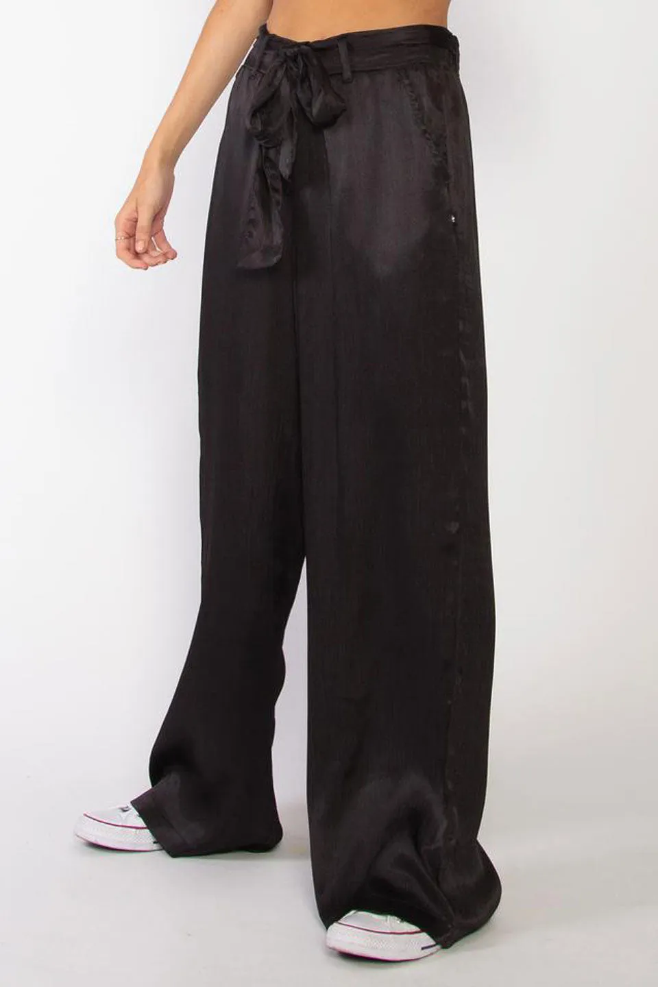 Places Silky Campagne Black Wide Leg Pant