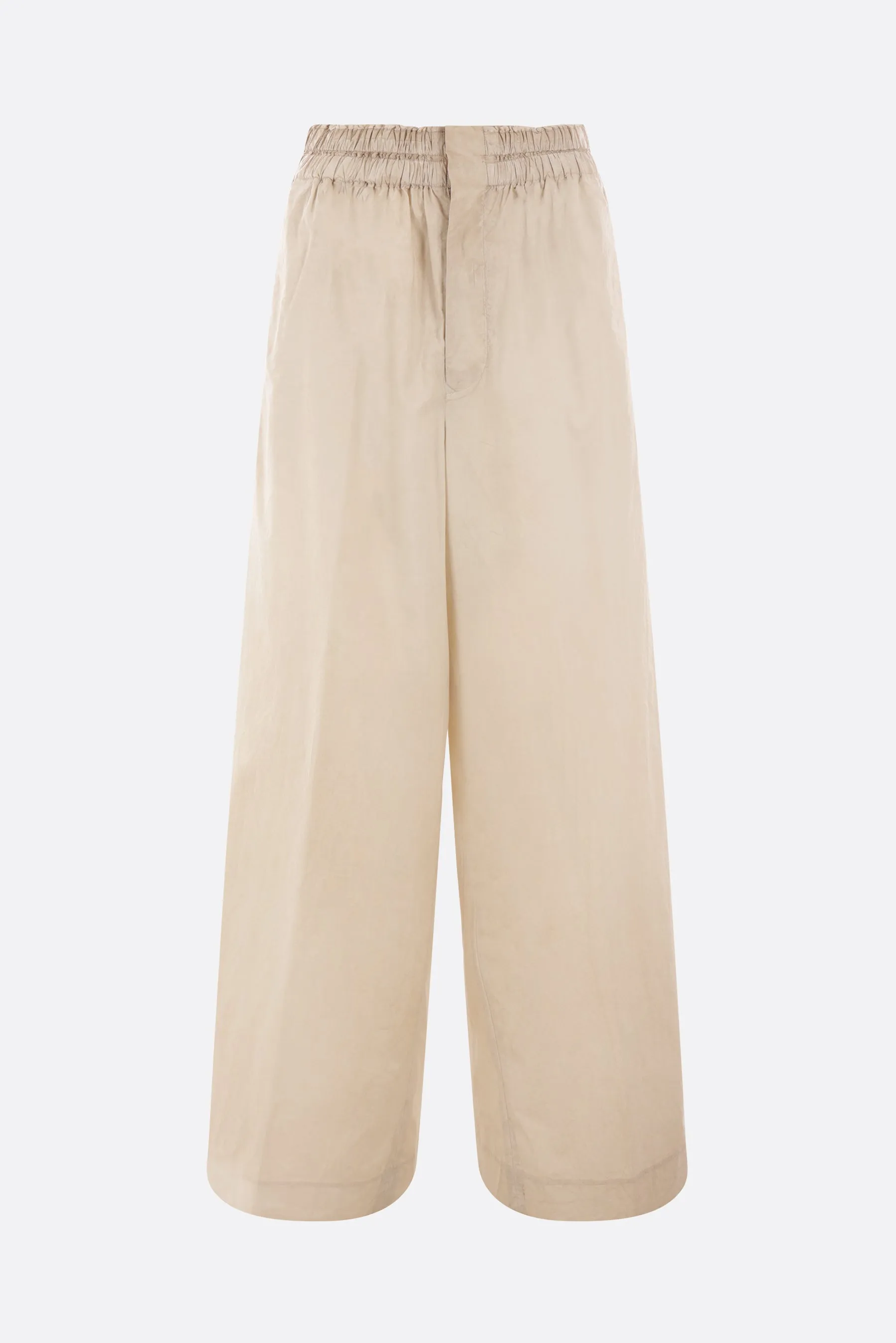 poplin wide-leg pants