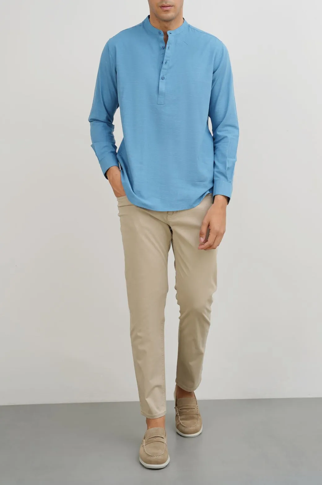 STRAIGHT COTTON PANT