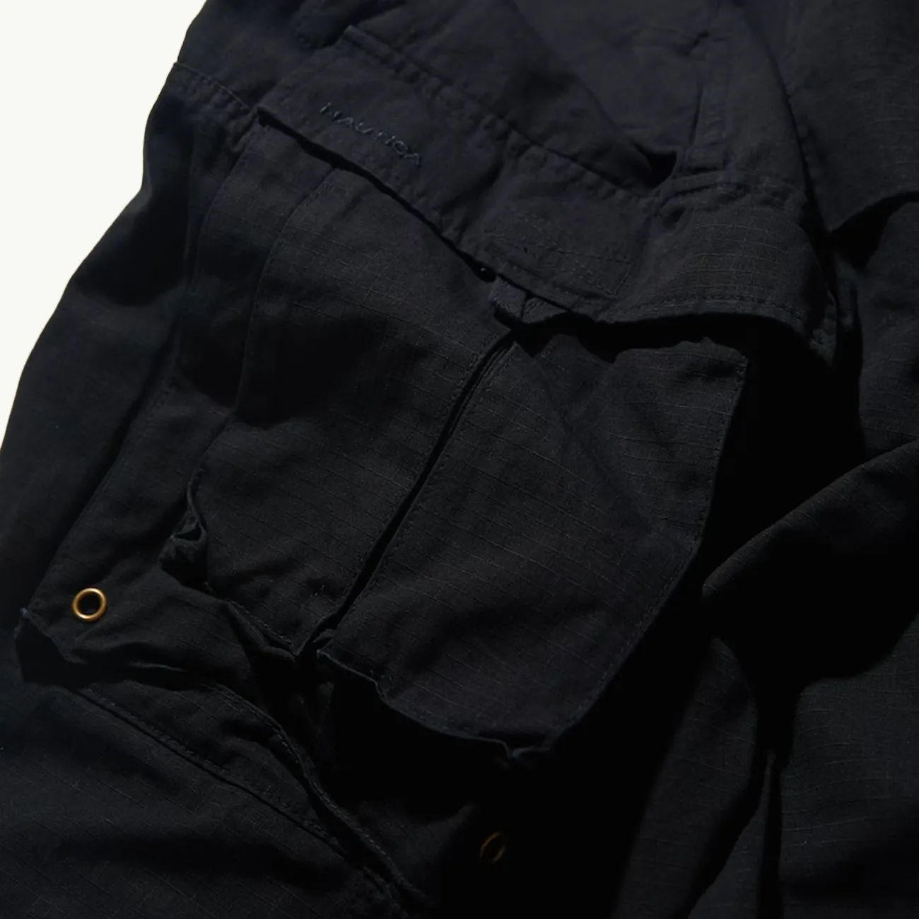 Straight Fit Cargo Pants - Black