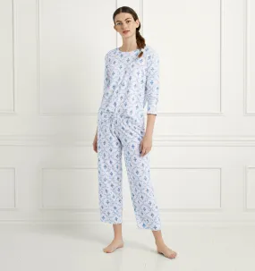 The Alice Sleep Pants - Blue Trellis