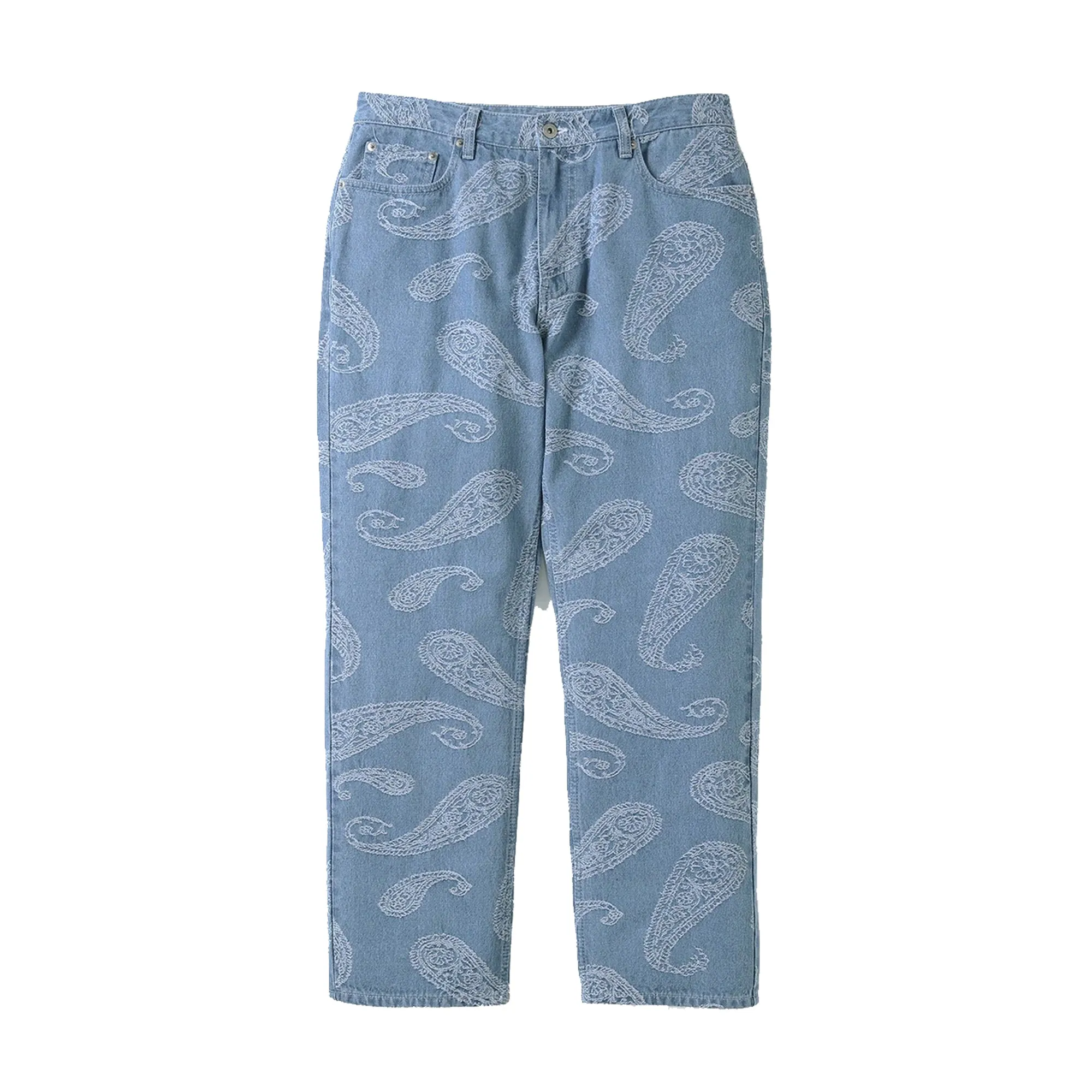 Thisisneverthat Mens Paisley Denim Pant 'Light Blue'