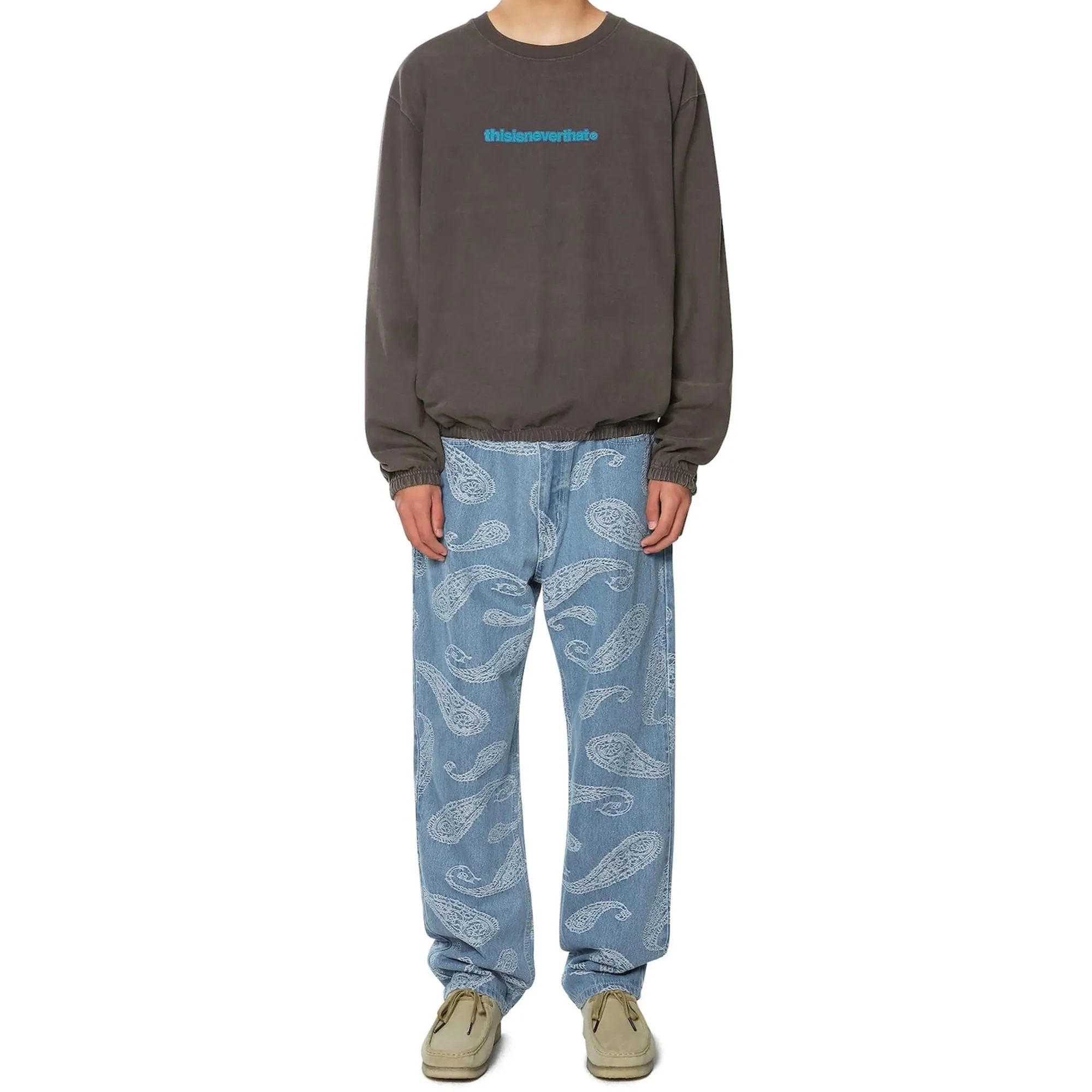 Thisisneverthat Mens Paisley Denim Pant 'Light Blue'
