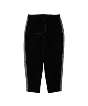 VELOUR TRACK PANTS "BLACK"