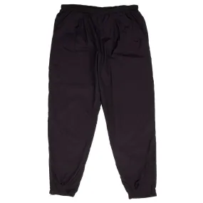 VINTAGE NIKE CLASSIC SWOOSH BLACK NYLON TRACK PANTS EARLY 1990S SIZE LARGE