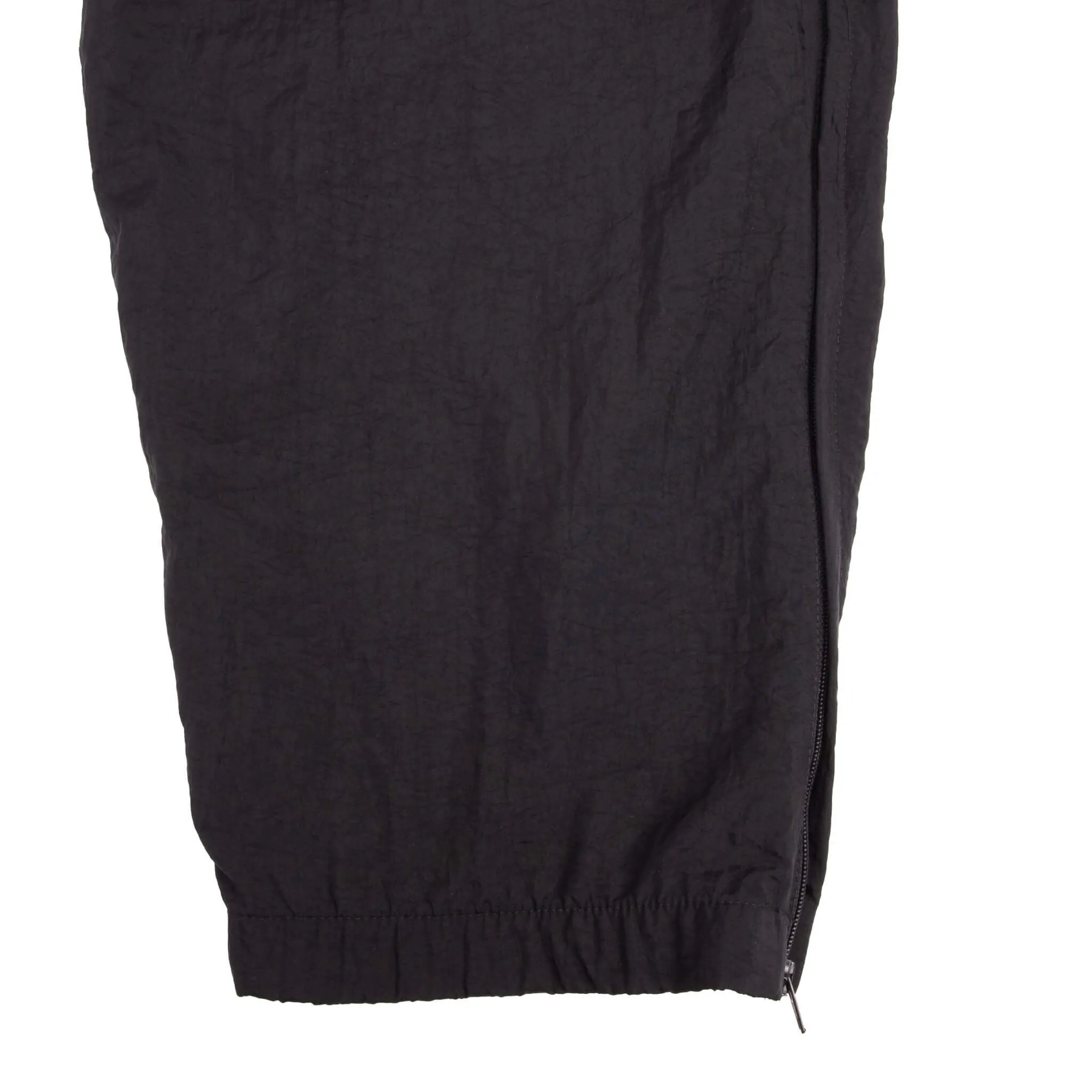 VINTAGE NIKE CLASSIC SWOOSH BLACK NYLON TRACK PANTS EARLY 1990S SIZE LARGE