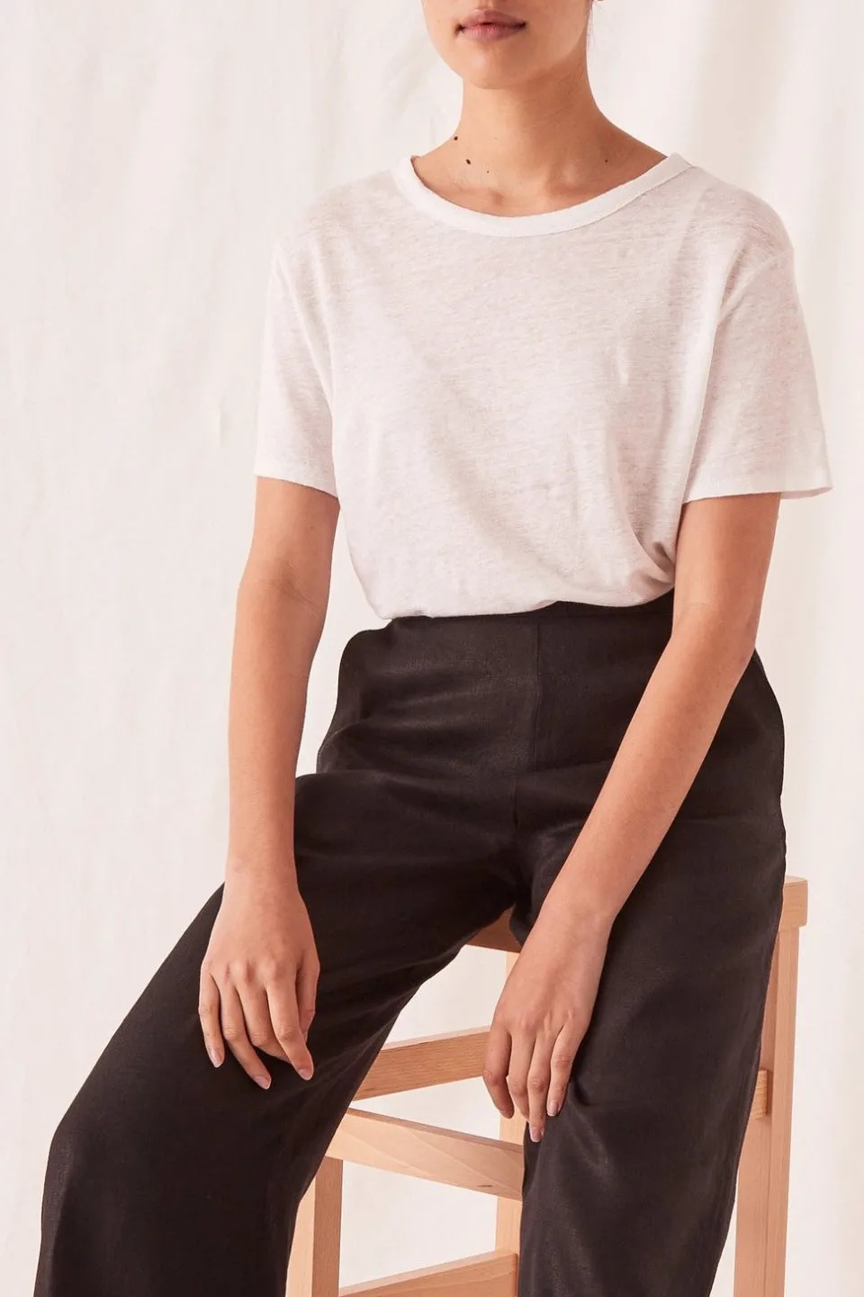 Wide Leg Canvas Black Pant